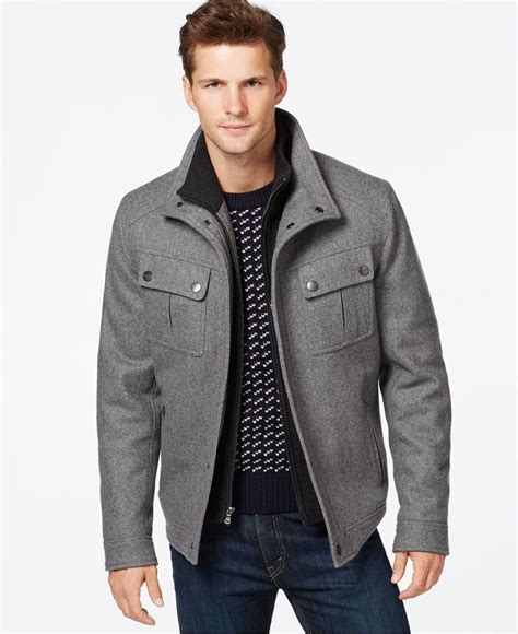 michael kors wool jacket mens|michael kors men's winter jacket.